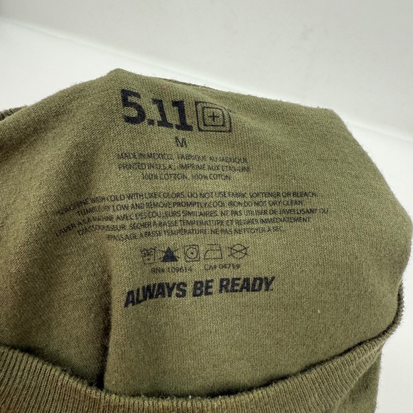5.11 Tactical T Shirt Men Medium Green Short Sleeve Crew Neck Snake Graphic - Picture 5 of 8